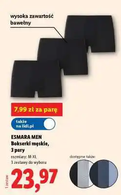 Lidl Esmara Men Bokserki męskie, 3 pary oferta
