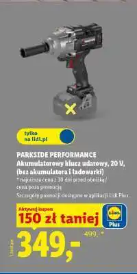 Lidl PARKSIDE PERFORMANCE Akumulatorowy klucz udarowy 20 V oferta