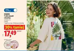 Lidl ESMARA T-shirt damski z bawełny oferta
