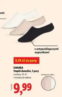 Lidl ESMARA Stopki damskie, 3 pary oferta
