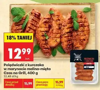 Biedronka Polędwiczki z kurczaka w marynacie malina-mięta Czas na Grill, 400 g oferta