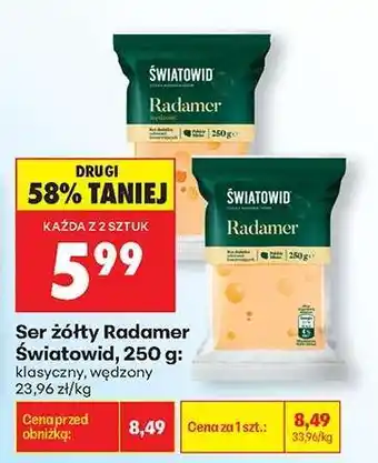 Biedronka Şer żółty Radamer : Światowid , 250 g oferta