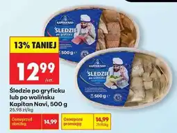 Biedronka Śledzie po gryficku lub po wolińsku Kapitan Navi 500 g oferta