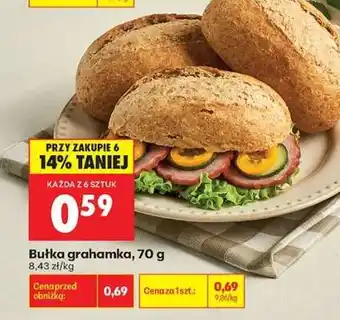 Biedronka bułka grahamka 70 g oferta