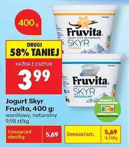Biedronka Jogurt Skyr Fruvita, 400 g oferta