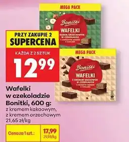 Biedronka Wafelki w czekoladzie Bonitki, 600 g oferta