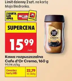 Biedronka Cafe d’Or Crema, 160 g oferta