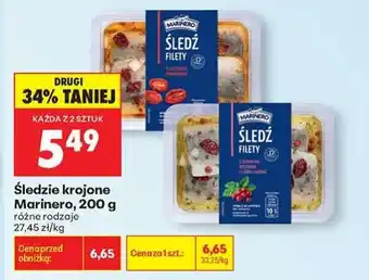 Biedronka Śledzie krojone Marinero 200 g oferta