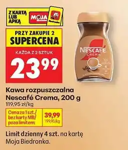 Biedronka Kawa rozpuszczalna Nescafé Crema 200 g oferta