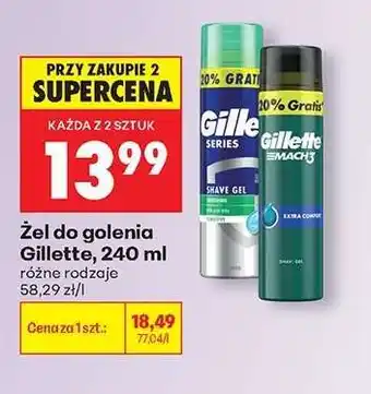 Biedronka Żel do golenia Gillette 240 ml oferta