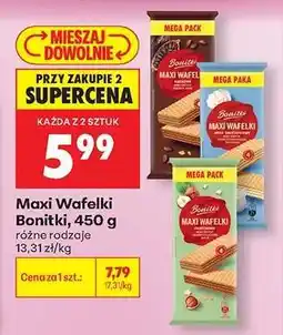 Biedronka Maxi Wafelki Bonitki, 450 g oferta