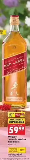 Biedronka WHISKY JOHNNIE WALKER RED LABEL 40%, 1 L oferta