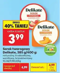 Biedronka Serek twarogowy Delikate, 385 g/400 g oferta
