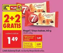 Biedronka Rogal 7 Days kakao 60 g oferta