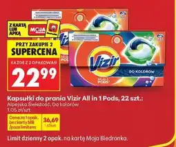 Biedronka Kapsułki do prania Vizir All in 1 Pods, 22 szt oferta