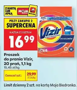 Biedronka Proszek do prania Vizir 20 prań 1,1 kg oferta