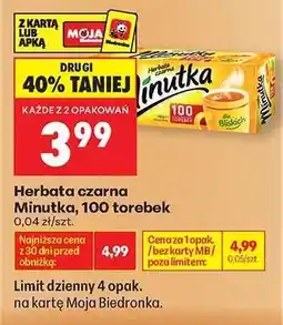 Biedronka Herbata czarna Minutka, 100 torebek oferta