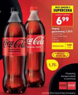 Biedronka Napój gazowany, 1,75 l: Coca-Cola, Coca-Cola Zero Cukru oferta