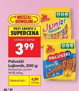 Biedronka Paluszki Lajkonik, 200 g oferta