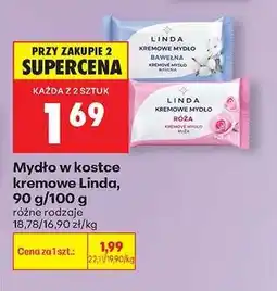 Biedronka Mydło w kostce kremowe Linda, 90 g/100 g oferta