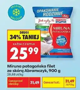 Biedronka Miruna patagońska filet ze skórą Abramczyk, 900 g oferta