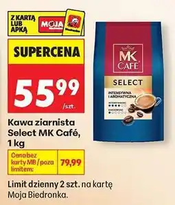 Biedronka Kawa ziarnista Select MK Café, 1 kg oferta