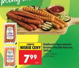 Biedronka Kiełbaski bez osłonki Kraina Wędlin Nature, 240 g oferta