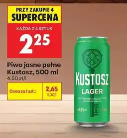 Biedronka Piwo jasne pełne Kustosz, 500 ml oferta