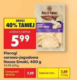 Biedronka Pierogi serowo-jagodowe Nasze Smaki, 400 g oferta