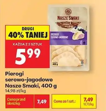 Biedronka Pierogi serowo-jagodowe Nasze Smaki, 400 g oferta
