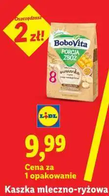 Lidl Kaszka mleczno-ryżowa BoboVita oferta