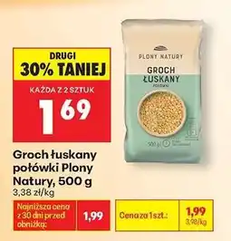 Biedronka Groch łuskany połówki Plony Natury 500 g oferta