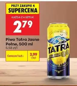 Biedronka PIWO TATRA JASNE PEŁNE 500 ML oferta