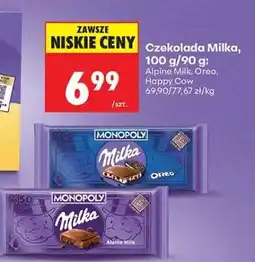 Biedronka Czekolada Milka, 100 g/90 g oferta