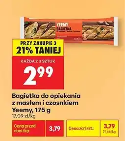 Biedronka Bagietka do opiekania z masłem i czosnkiem Yeemy, 175 g oferta