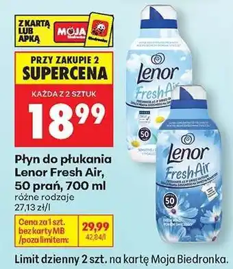 Biedronka Płyn do płukania Lenor Fresh Air oferta
