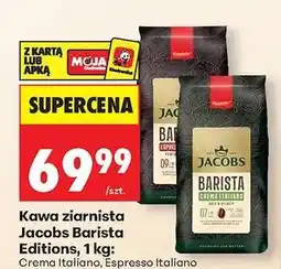 Biedronka KAWA ZIARNISTA JACOBS BARISTA EDITIONS 1 KG oferta