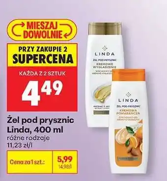 Biedronka Żel pod prysznic Linda, 400 ml oferta
