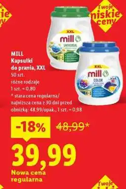 Lidl MILL Kapsułki do prania, XXL oferta