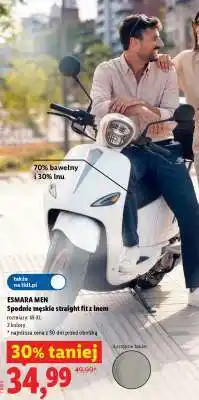 Lidl ESMARA MEN Spodnie męskie straight fit z lnem oferta