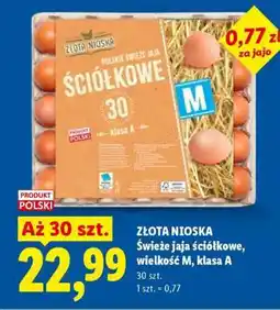 Lidl Złota Nioska Świeże jaja ściółkowe, wielkość M, klasa A oferta