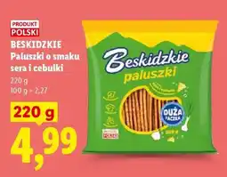 Lidl BESKIDZKIE Paluszki o smaku sera i cebulki oferta