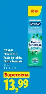 Lidl ORAL-B COMPLETE Pasta do zębów Ekstra Świeżość oferta
