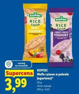 Lidl KUPIEC Wafle ryżowe w polewie jogurtowej oferta