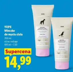 Lidl YOPE Mleczko do mycia ciała oferta