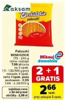 Carrefour Market Aksam Beskidzkie paluszki oferta