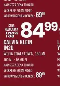 Drogerie Natura Woda toaletowa Calvin Klein IN2U oferta