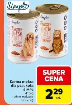 Carrefour Market Simpl Karma mokra dla psa, kota oferta