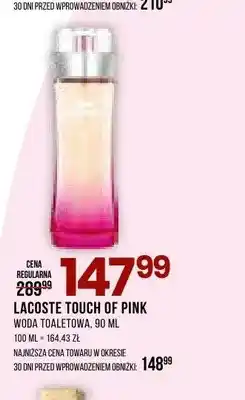 Drogerie Natura Woda toaletowa Lacoste Touch of Pink oferta