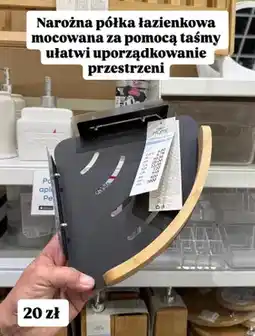 Pepco Narożna półka łazienkowa mocowana za pomocą taśmy pepco HOME 23x23x3,5cm oferta
